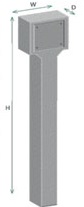 DOT Concrete Hydrant Indicator Posts